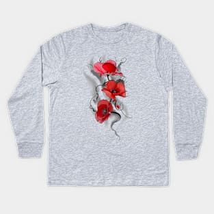 Poppy for Rememberence Kids Long Sleeve T-Shirt